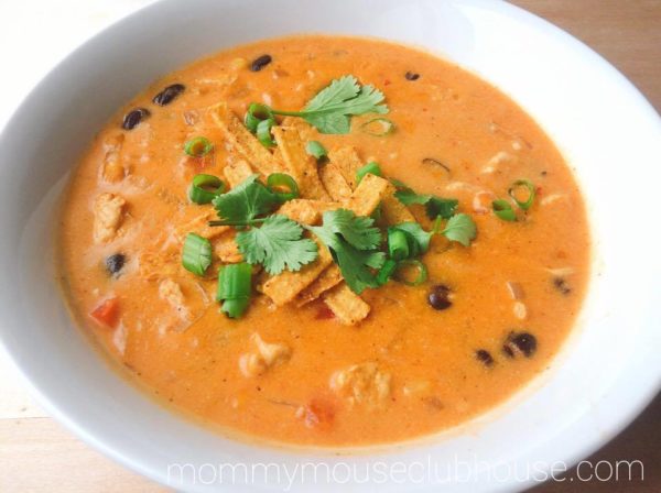 Enchilada Soup A bowl of enchilada soup.