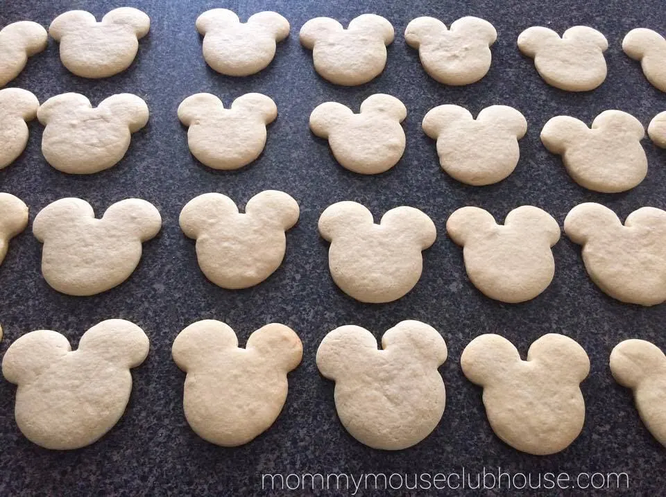 Mickey Mouse shaped sugar cookies