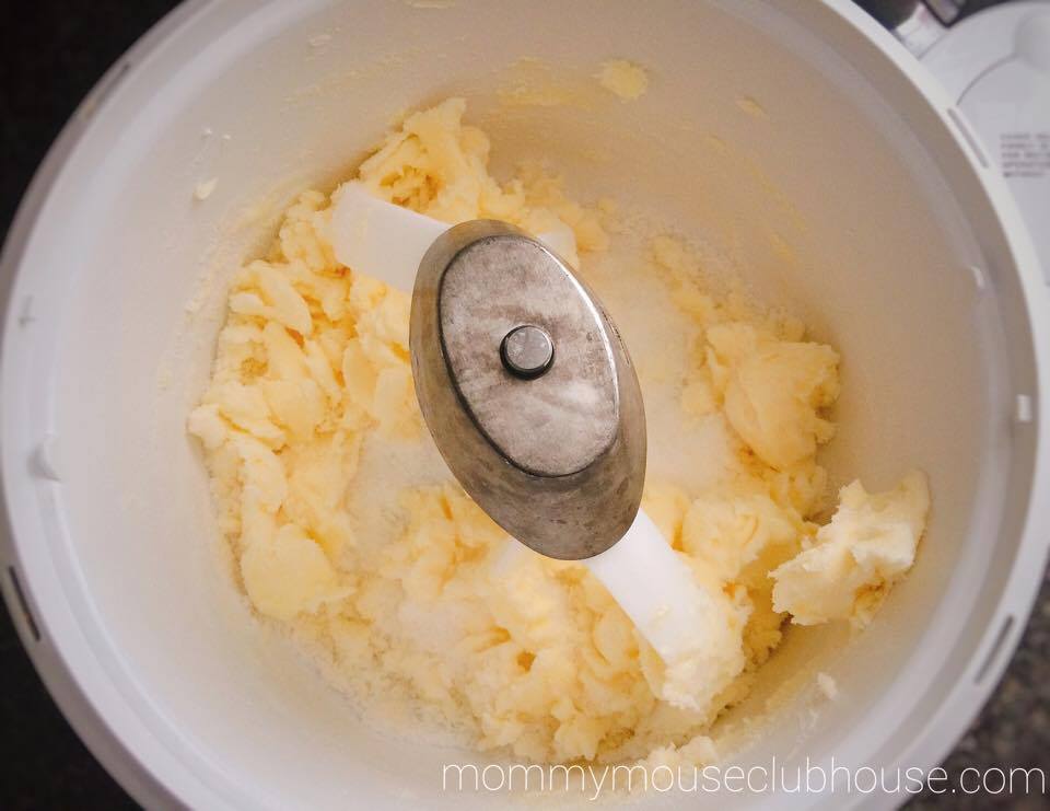 Butter in a stand mixer for the BEST Sugar Cookie Recipe