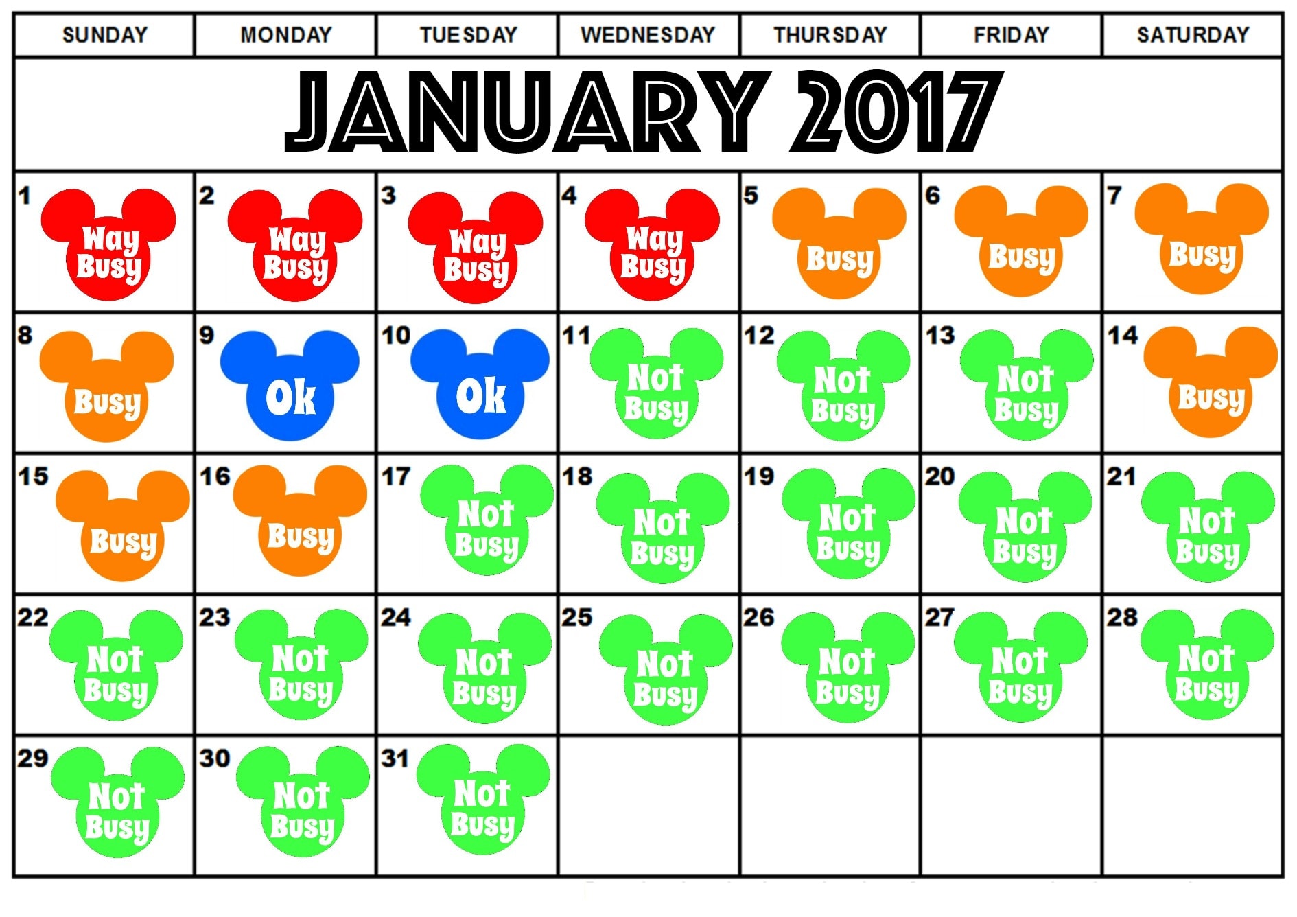 Best Days to Visit Disney World in 2017