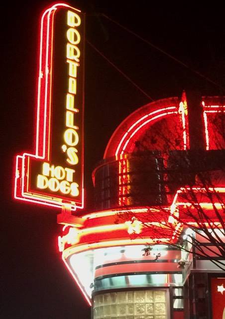 Portillos Hot Dogs sign
