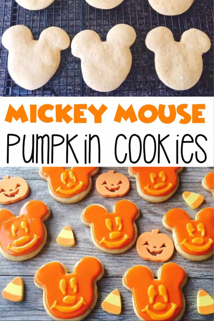 Mickey Mouse Pumpkin Sugar Cookies