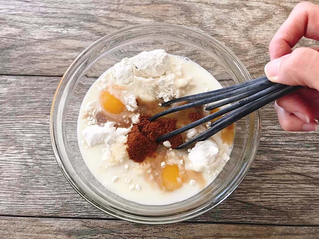 French toast batter being 