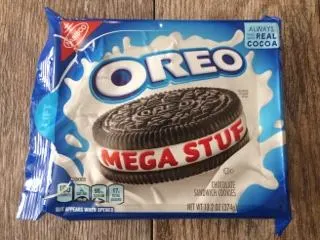 A package of Mega Stuf Oreo cookies