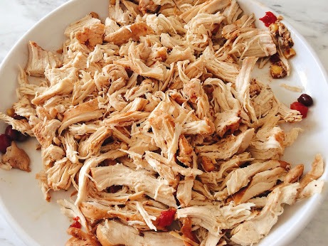 Shredded Chicken on a plate.