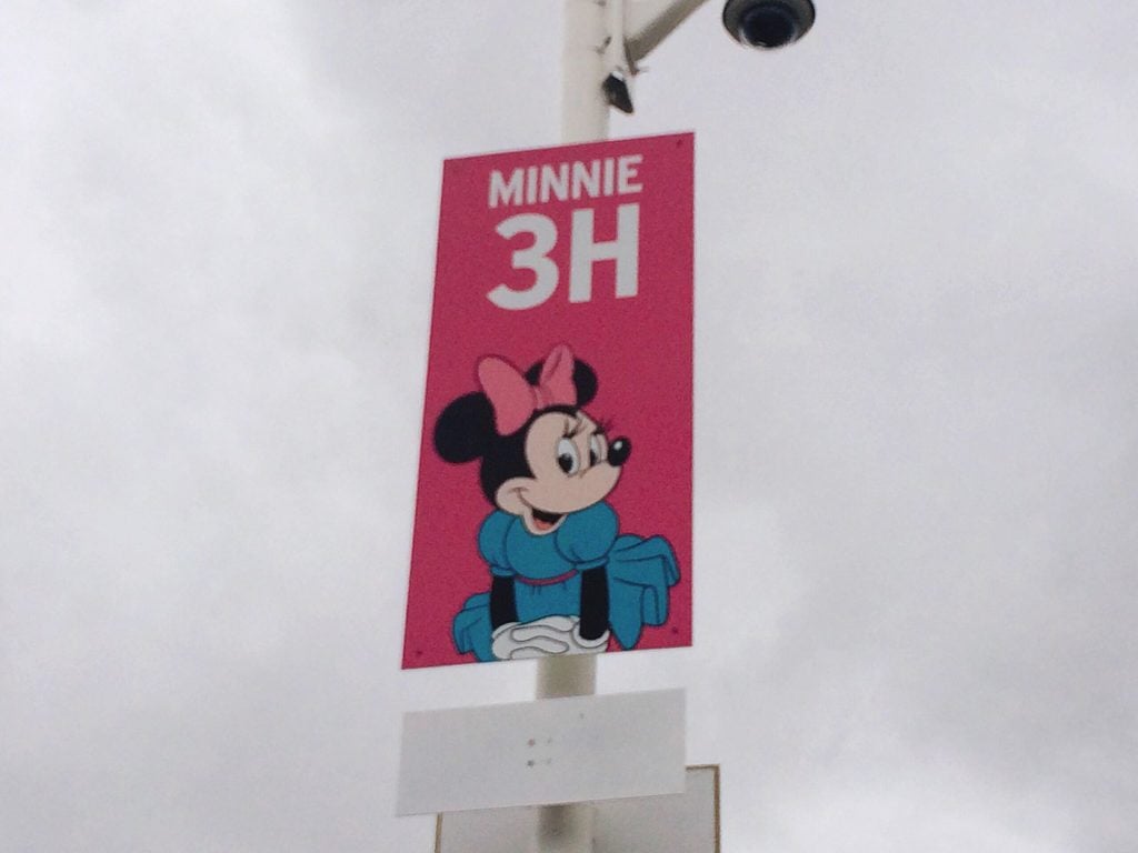 Disneyland Parking sign 3H with a picture of Minnie Mouse