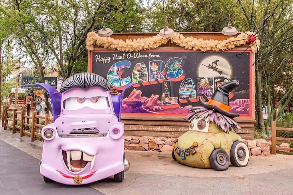 Cars Land at Halloween Time at Disneyland