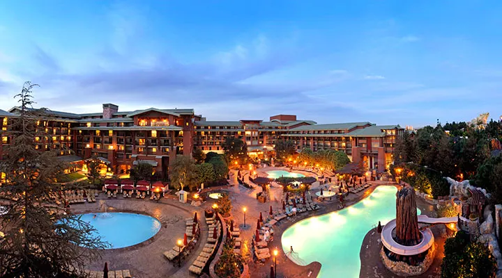 The pool area of Disney’s Grand Californian Hotel & Spa