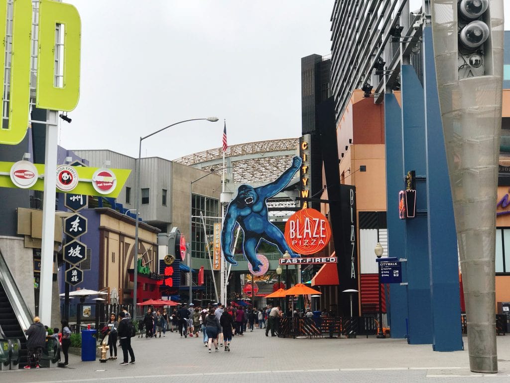 A view of Universal CityWalk at Universal Studios Hollywood.