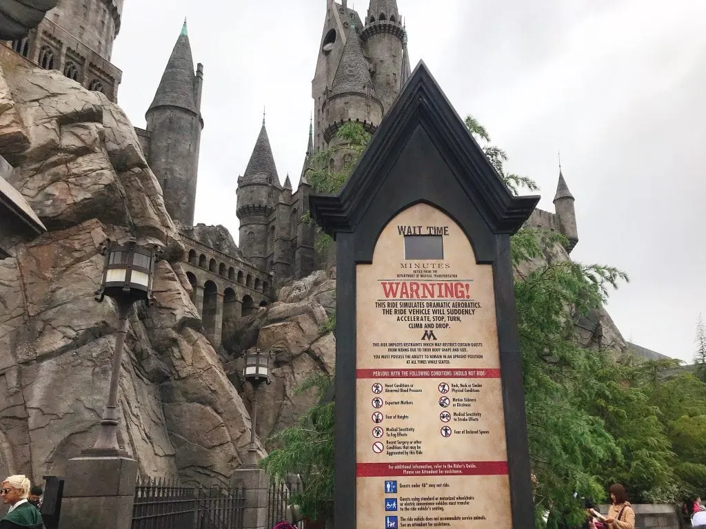 The entrance of “Harry Potter and the Forbidden Journey” attraction at the Wizarding World of Harry Potter at Universal Studios Hollywood