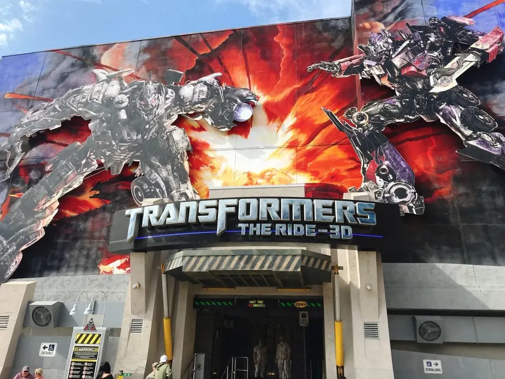 The entrance of Transformers: The Ride 3D