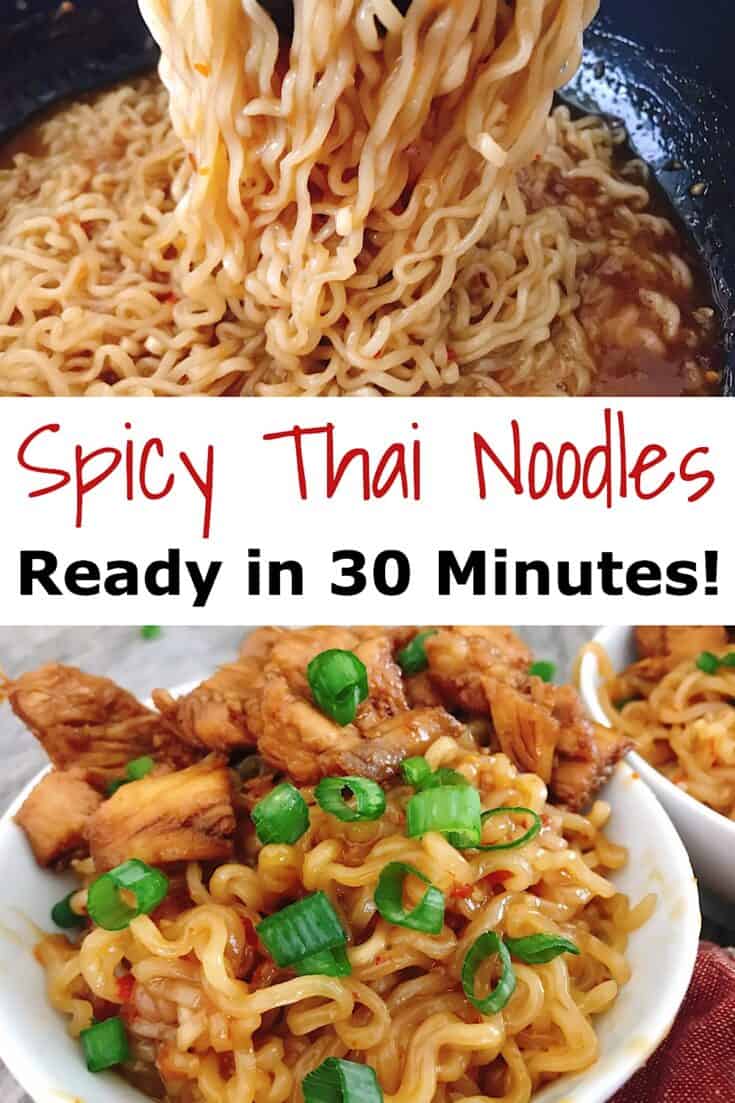 Spicy Thai Noodles with Chicken - The Mommy Mouse Clubhouse