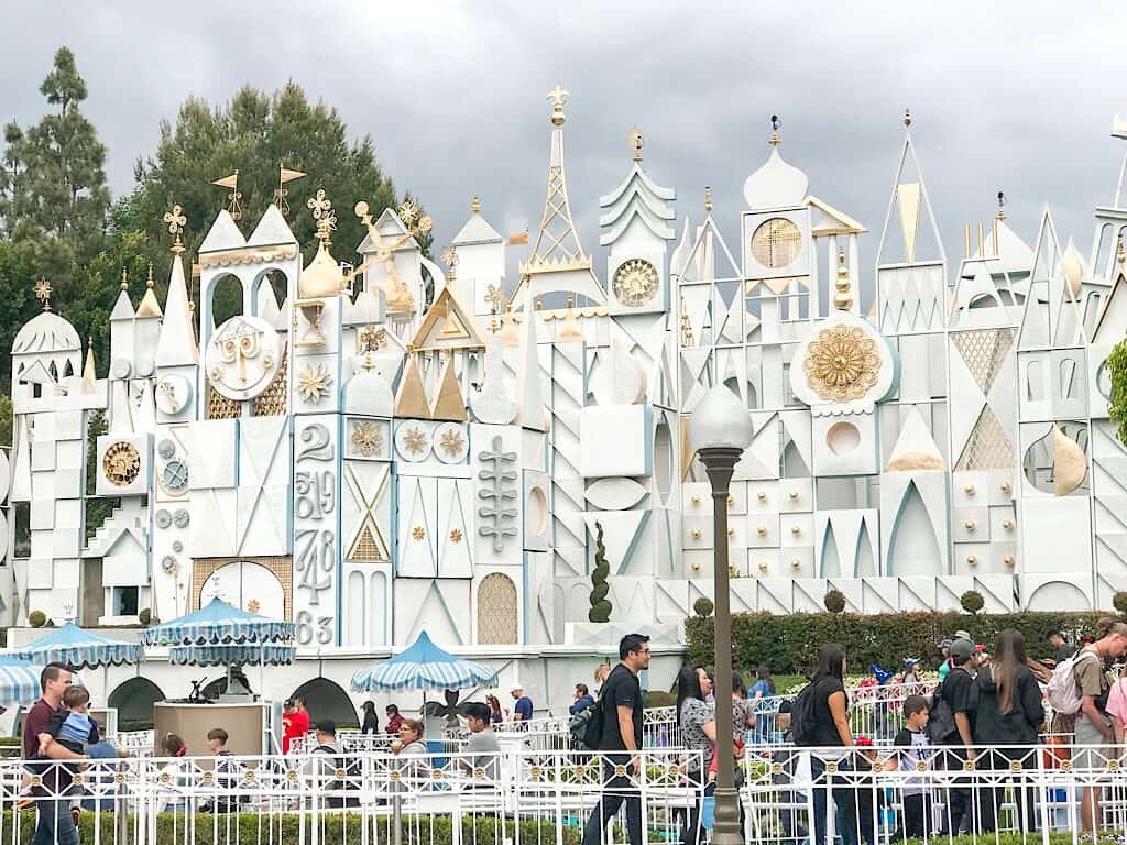 The facade of “it’s a small world” at Disneyland park in Anaheim California.