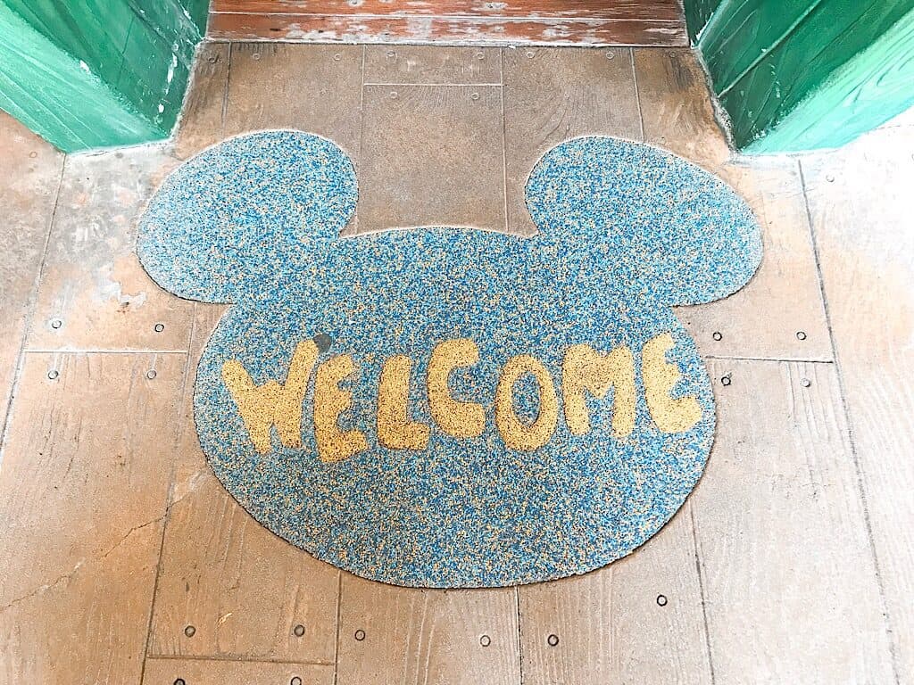 Mickey Mouse’s Welcome mat at Disneyland