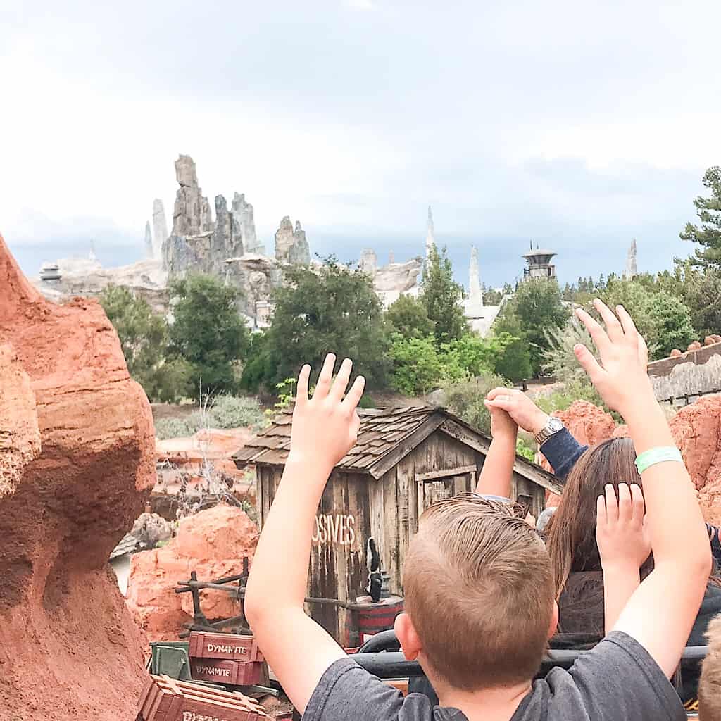 Kids riding Big Thunder Mountain