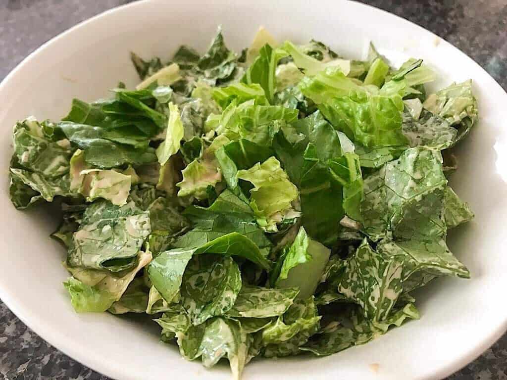 Lettuce in a bowl to make a Big Mac salad