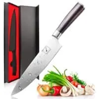 imarku Chef Knife - Pro Kitchen Knife 8 Inch Chefs knife High Carbon German Stainless Steel Sharp paring knife with Ergonomic Handle