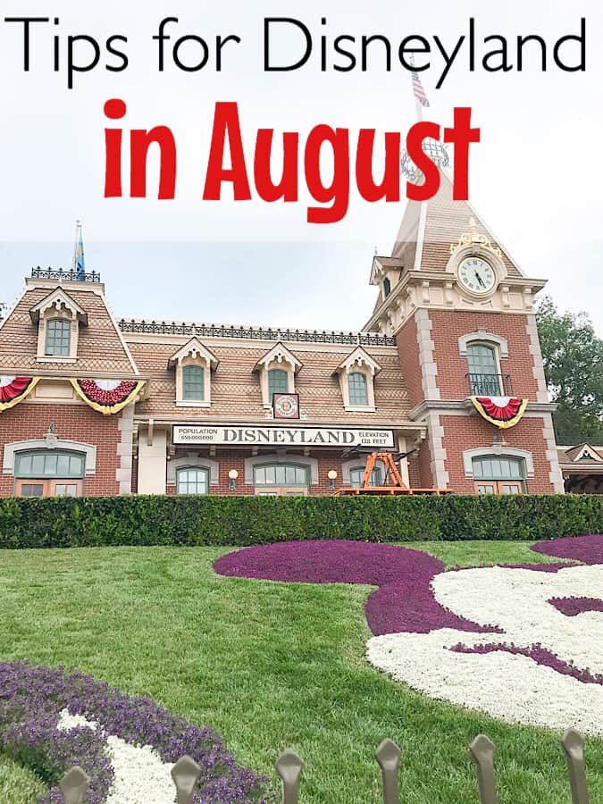 Disneyland train station in August