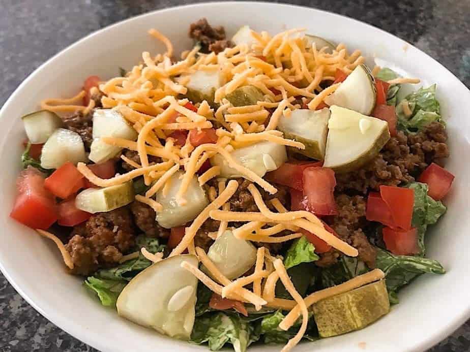 Big Mac Salad with no dressing