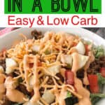 Cheeseburger in a Bowl Easy and Low Carb