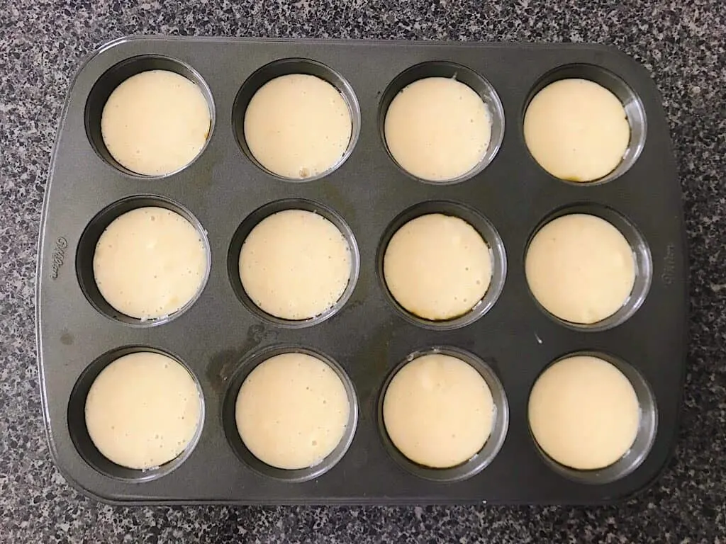 Cornbread Batter in muffin pan