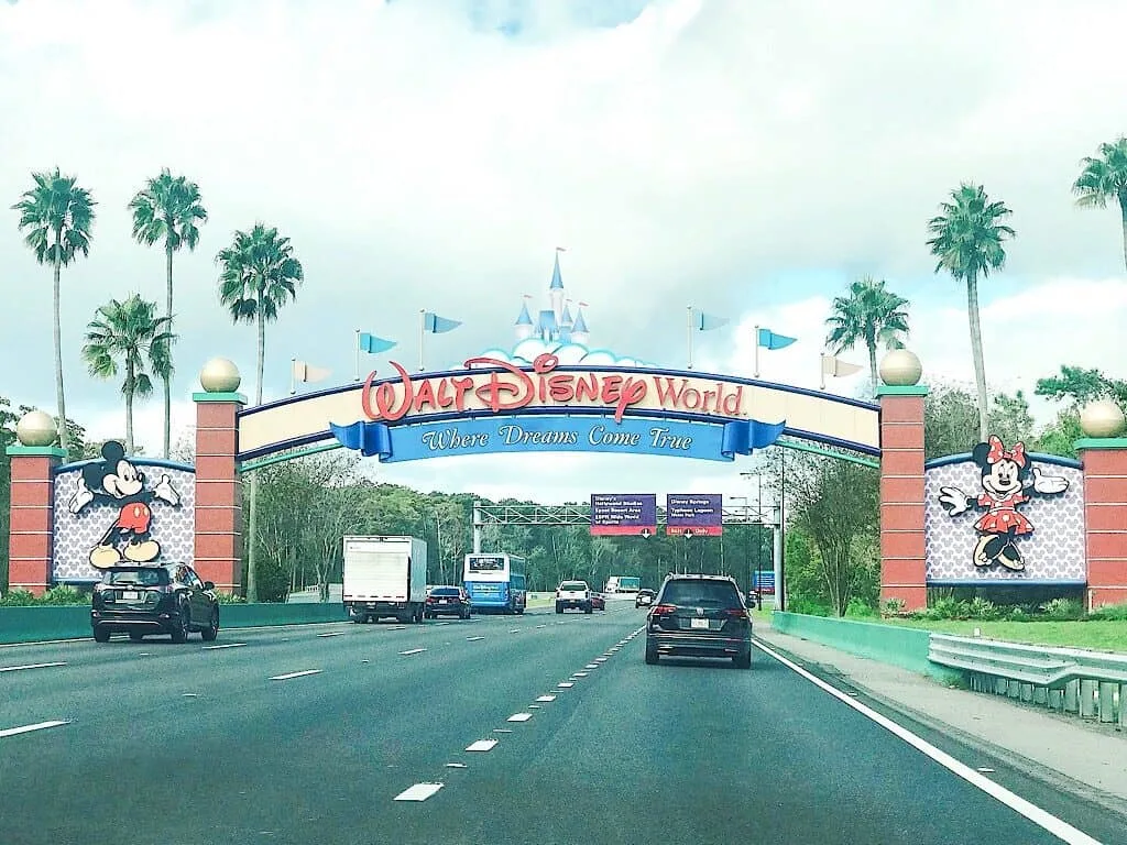Entrance Sign to Disney World in September