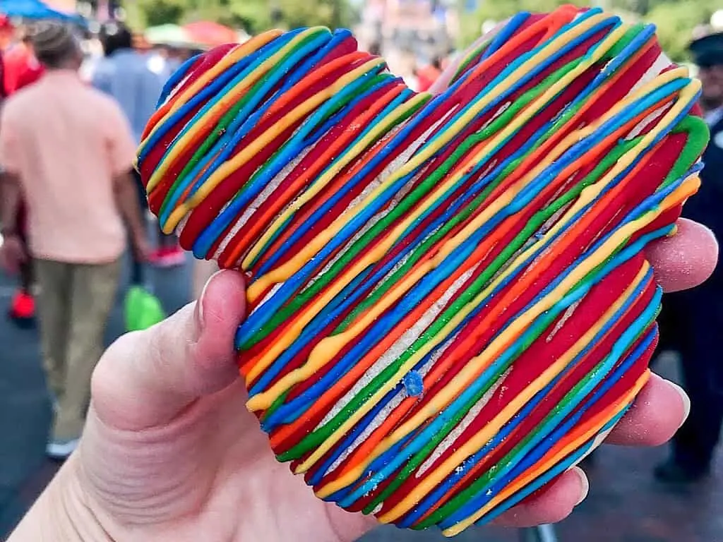 A colorful Mickey Mouse Sugar Cookie from Disneyland
