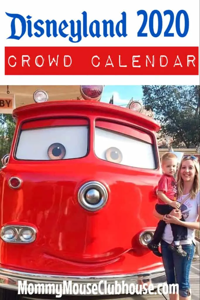 Disneyland 2020 Crowd Calendar