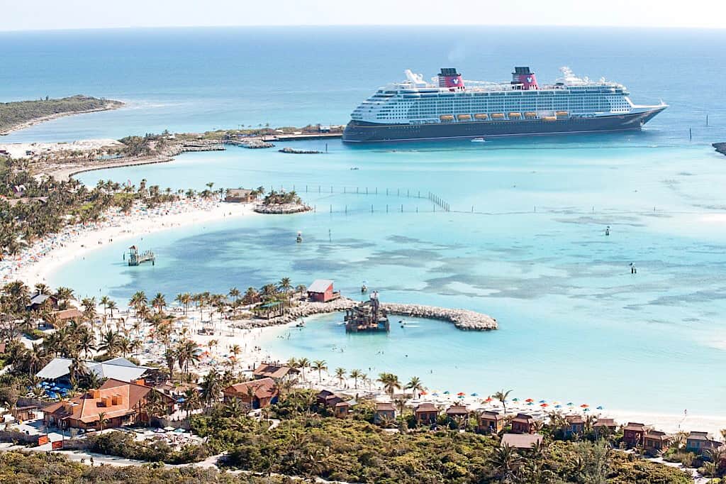 Disney Cruise Ship at Castaway Cay
