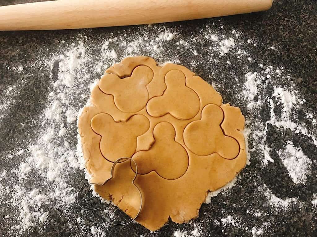 Mickey Mouse shaped Gingerbread Sugar Cookie Dough