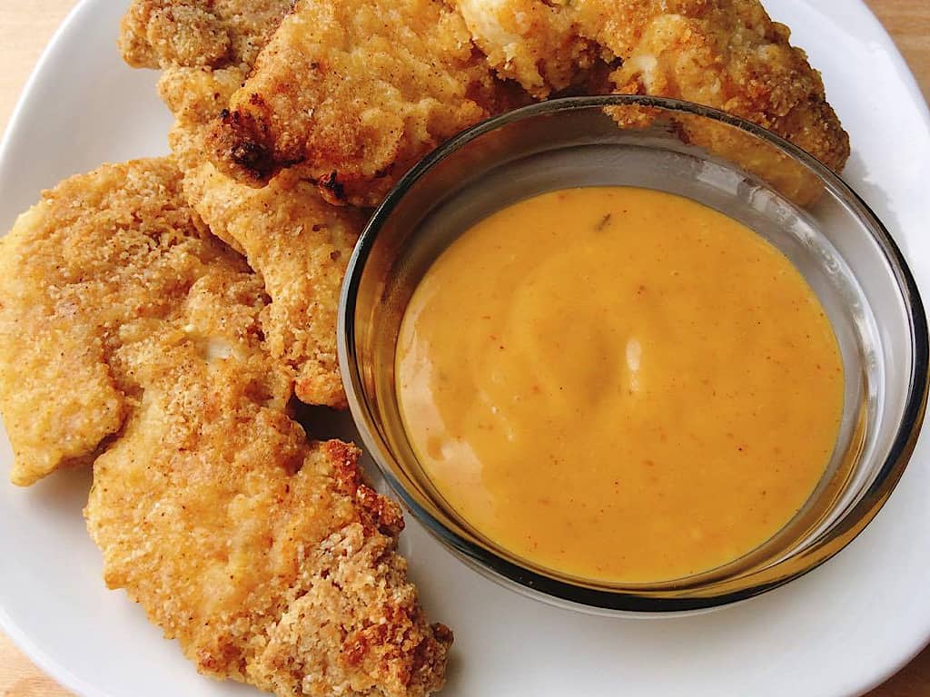 Copycat Chick fil a Sauce with chicken tenders