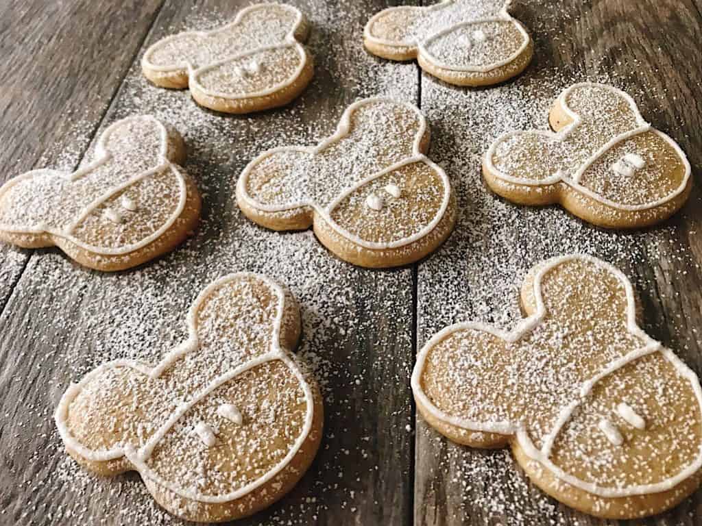 Mickey Mouse shaped Gingerbread Sugar Cookies