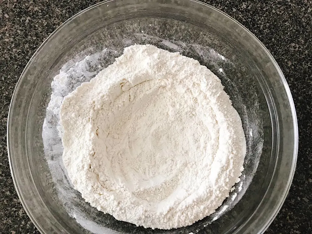 dry ingredients for the best fluffy buttermilk pancakes