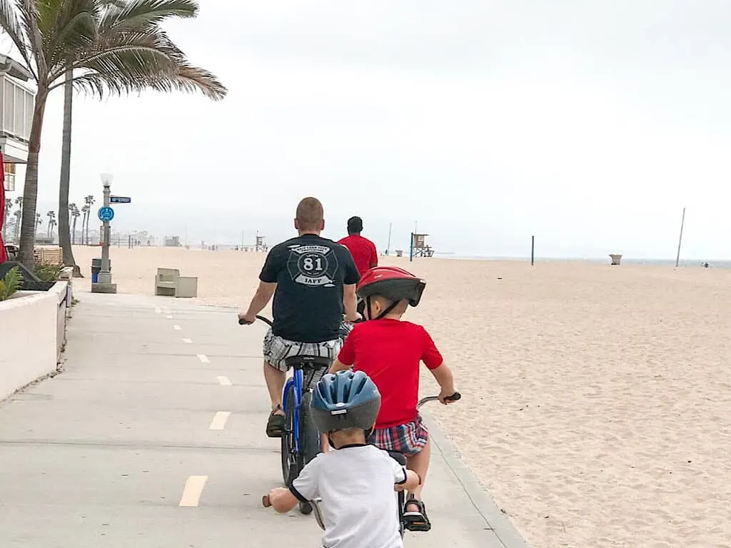 Biking on Newport Beach