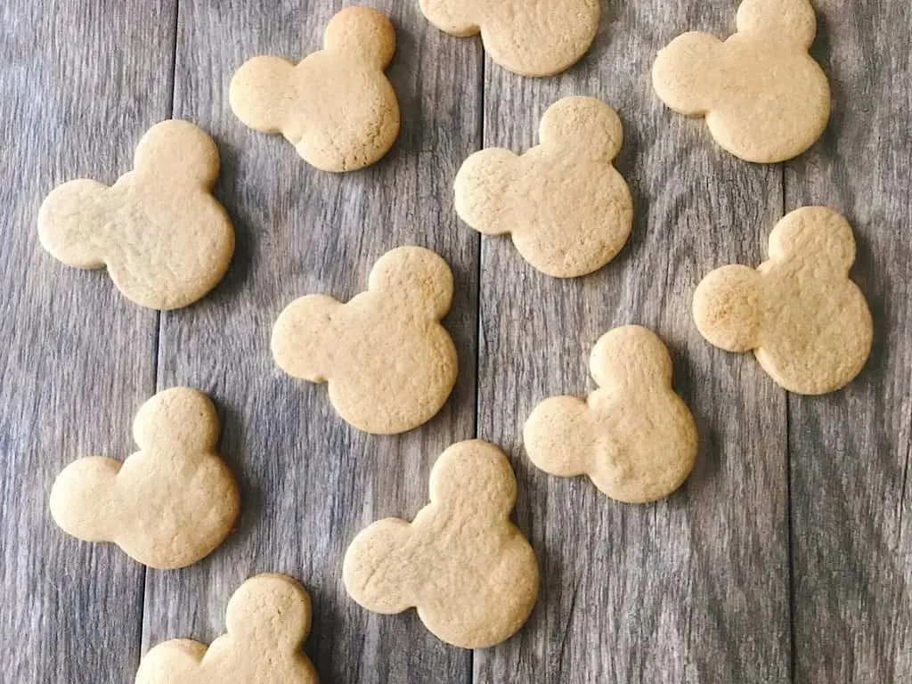 Un-frosted Mickey Mouse shaped Gingerbread Sugar Cookies