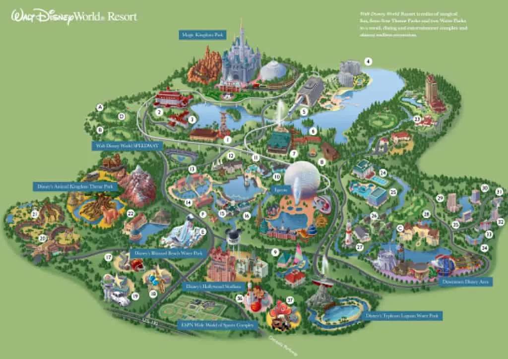 Map of Walt Disney World