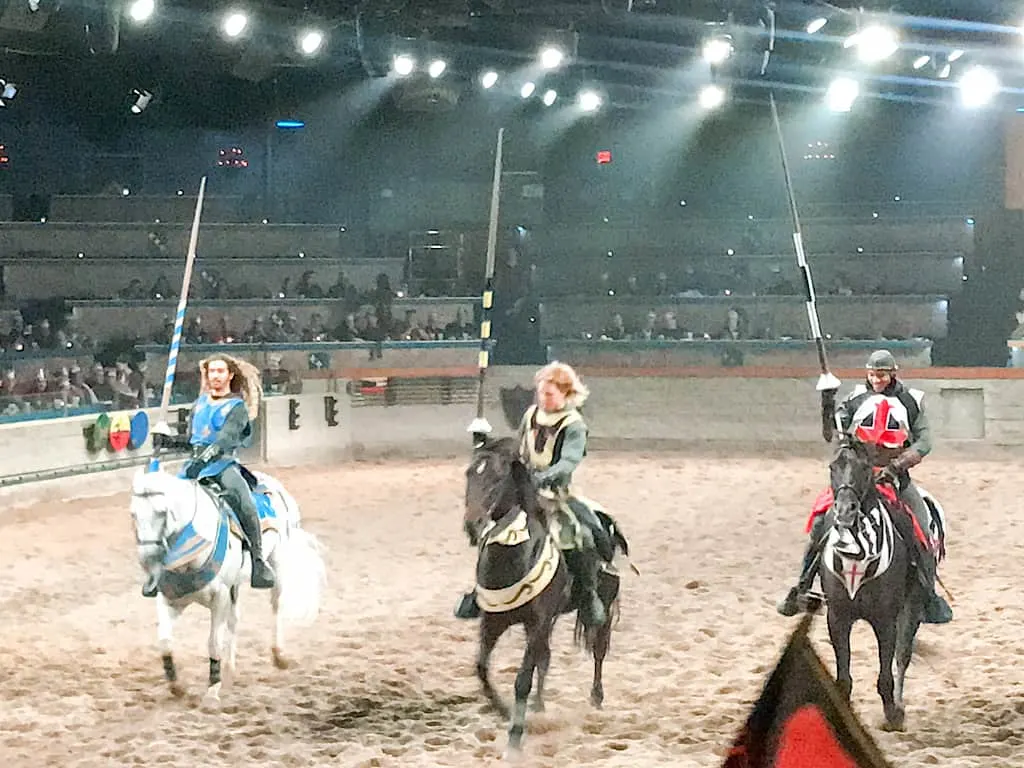 Knights on Horses at Medieval Times in Buena Park California