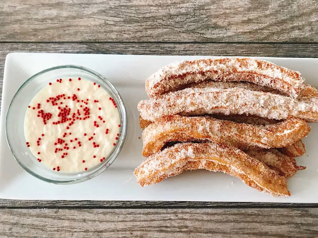 Santa's Cookies and Milk Churros Cookie Butter Churros