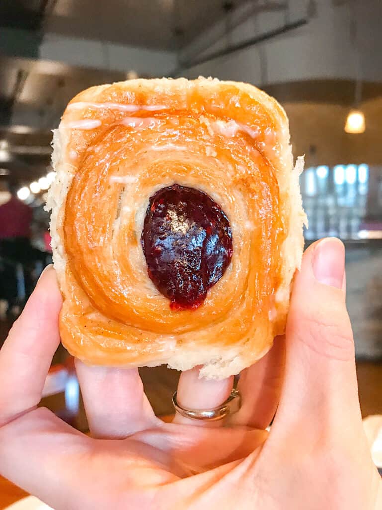 Pastry from Amber Waves Restaurant inside Knott's Berry Farm Hotel