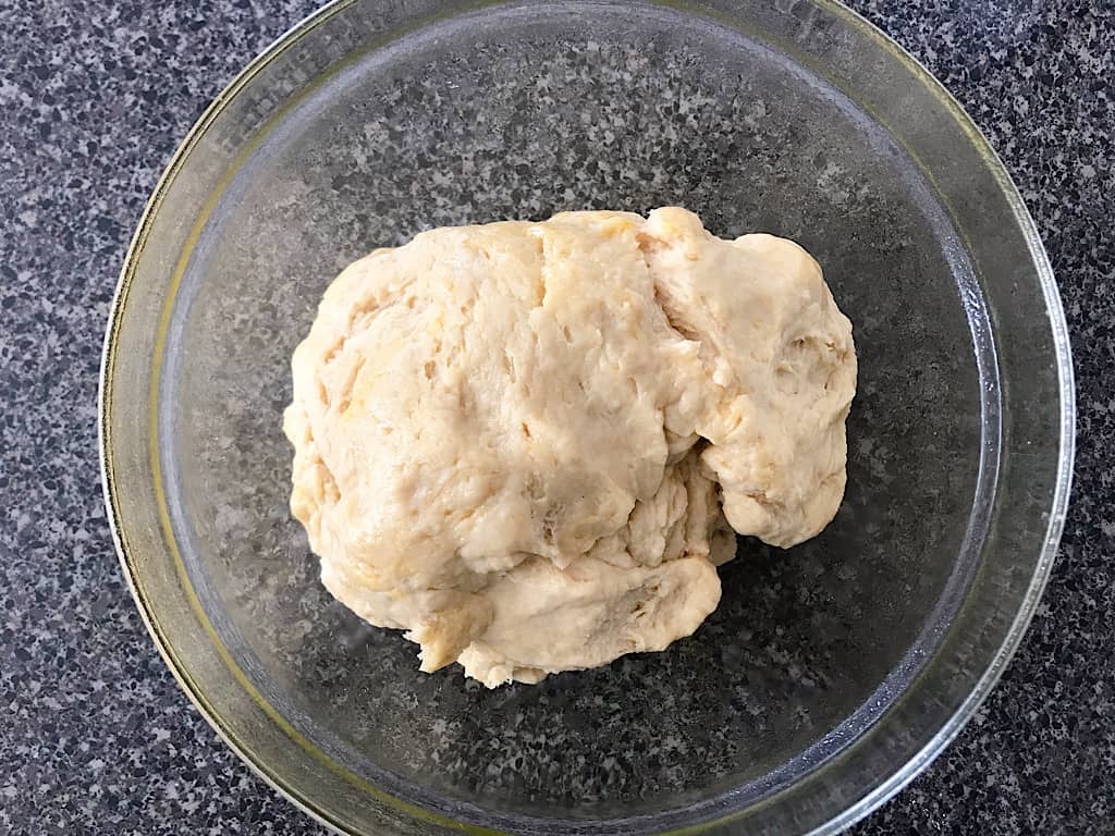 dough rising in a bowl