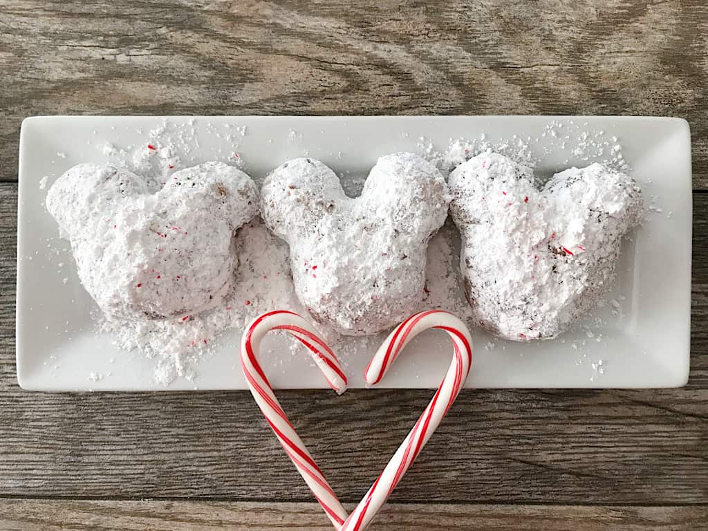 Candy Cane Holiday Mickey Beignets