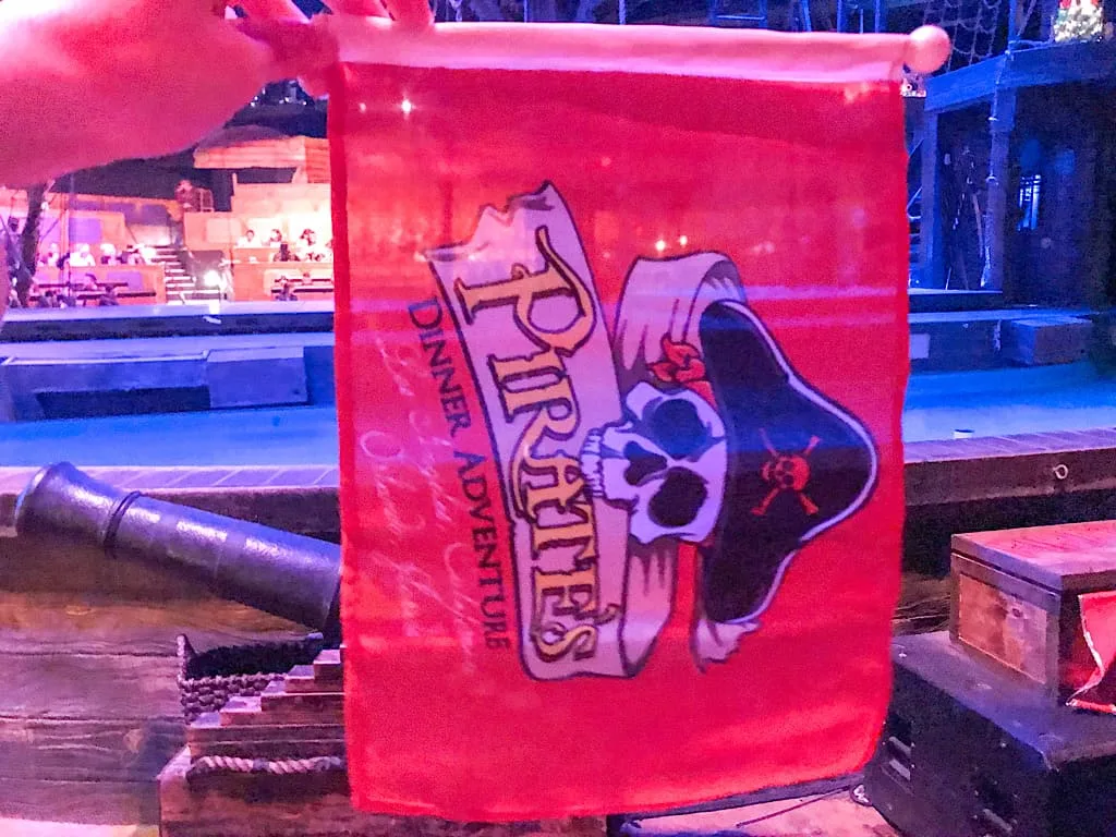 Red flag from Pirate's Dinner Adventure