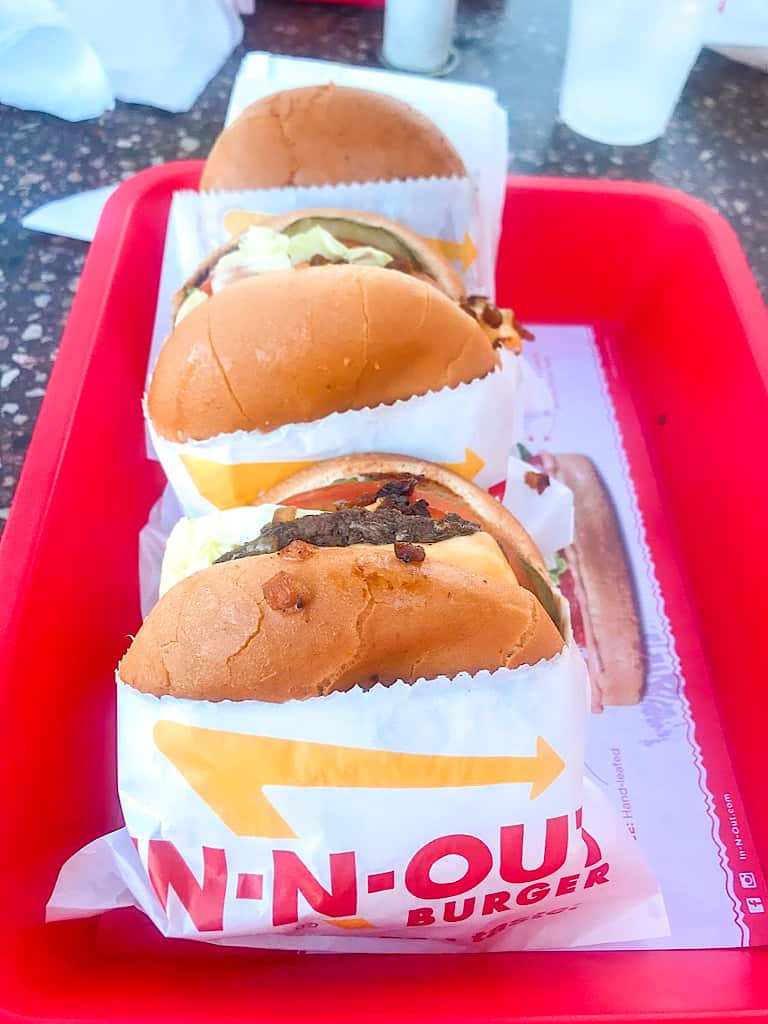 Cheeseburgers from In-N-Out in Orange County