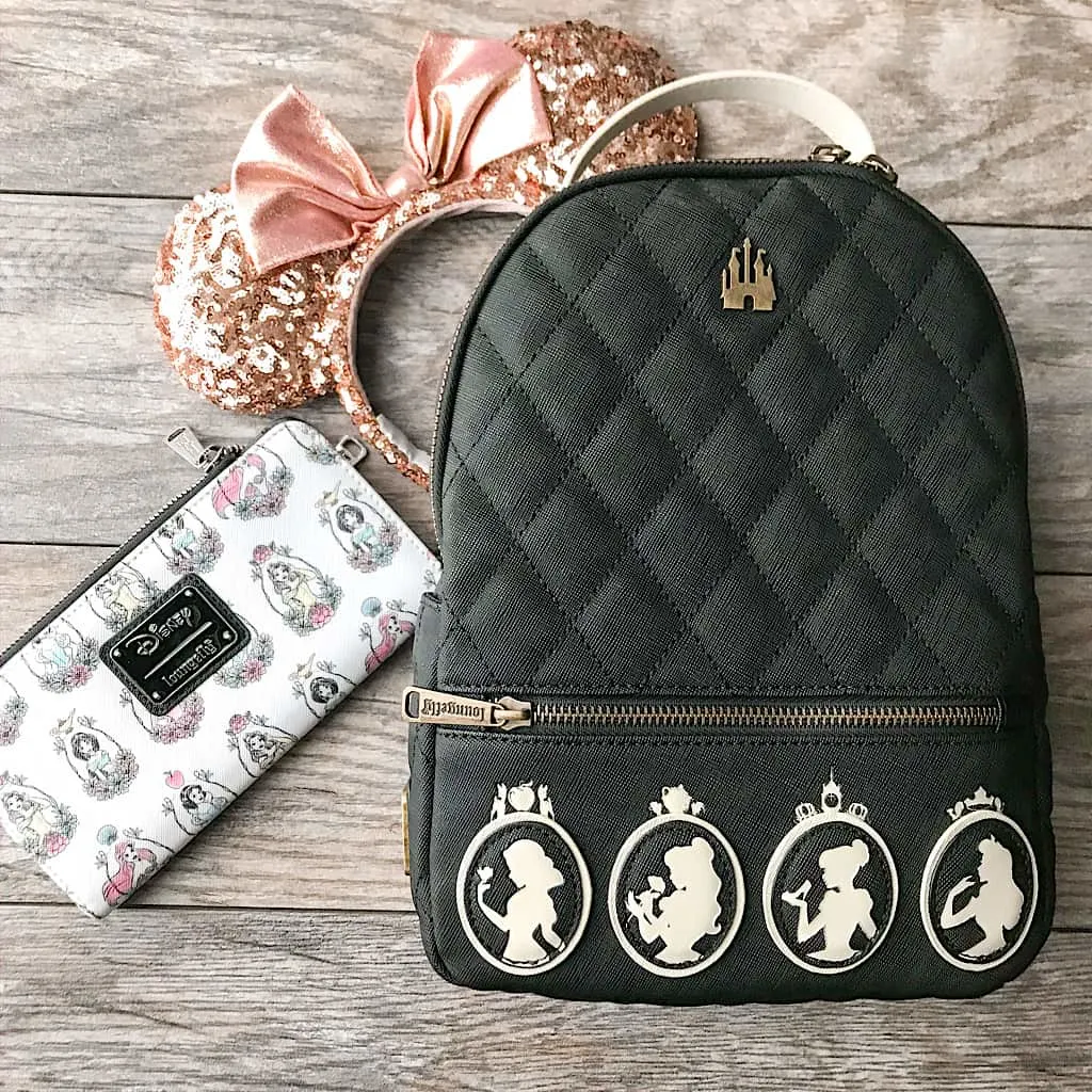 Princess backpack, wallet and Minnie Mouse Ears by Loungefly