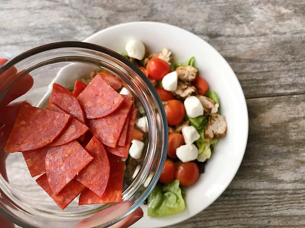 Pepperoni for Tossed Italian Salad