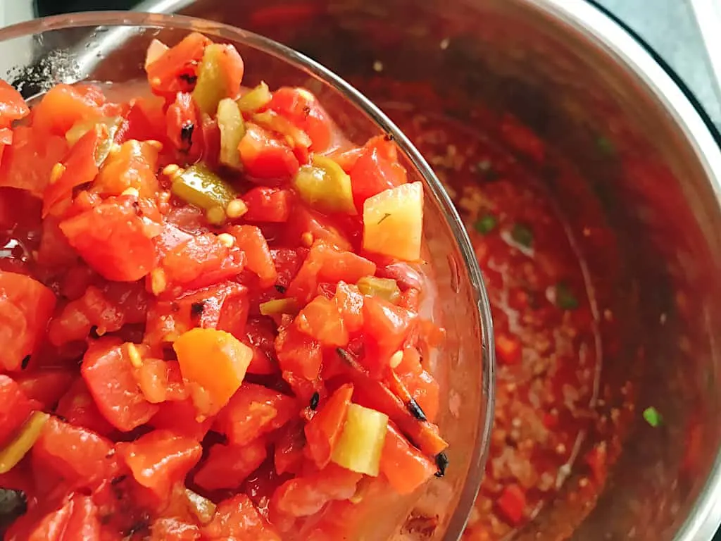 Diced tomatoes for chili