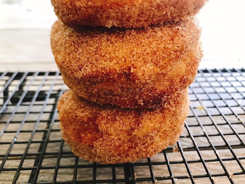 a stack of cronuts