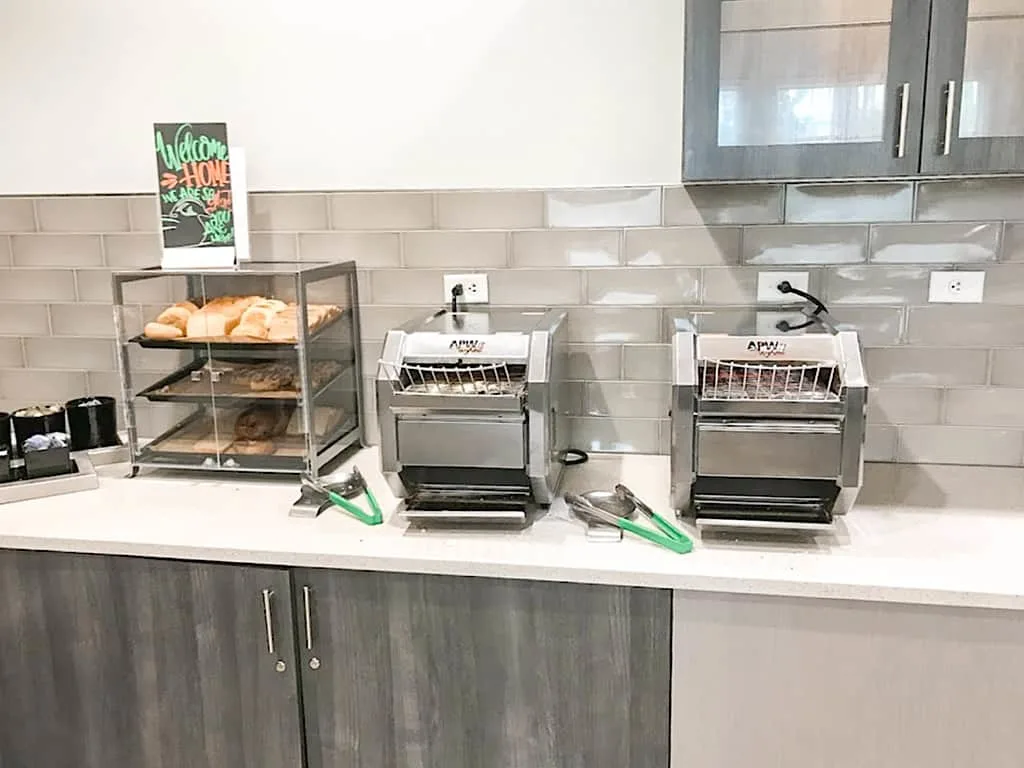 Free breakfast at Homewood Suites Orlando