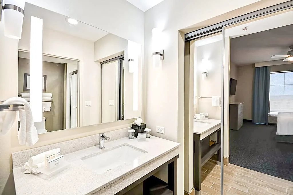 Bathroom in a suite at Homewood Suites Orlando