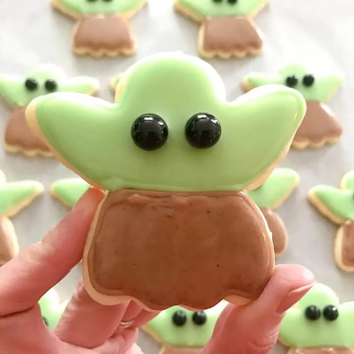 A Baby Yoda Sugar Cookie